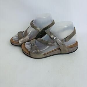 Romika Fidschi 54 Sandals Bronze Slingback Strappy Wedge Shoe Size 36 Size 5.5/6